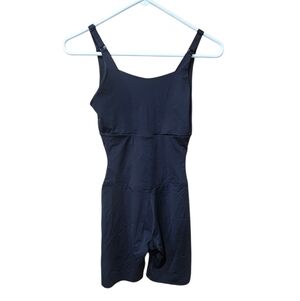 Maidenform Black Shapewear Bodysuit Romper One Piece Sculpting Shorts Small